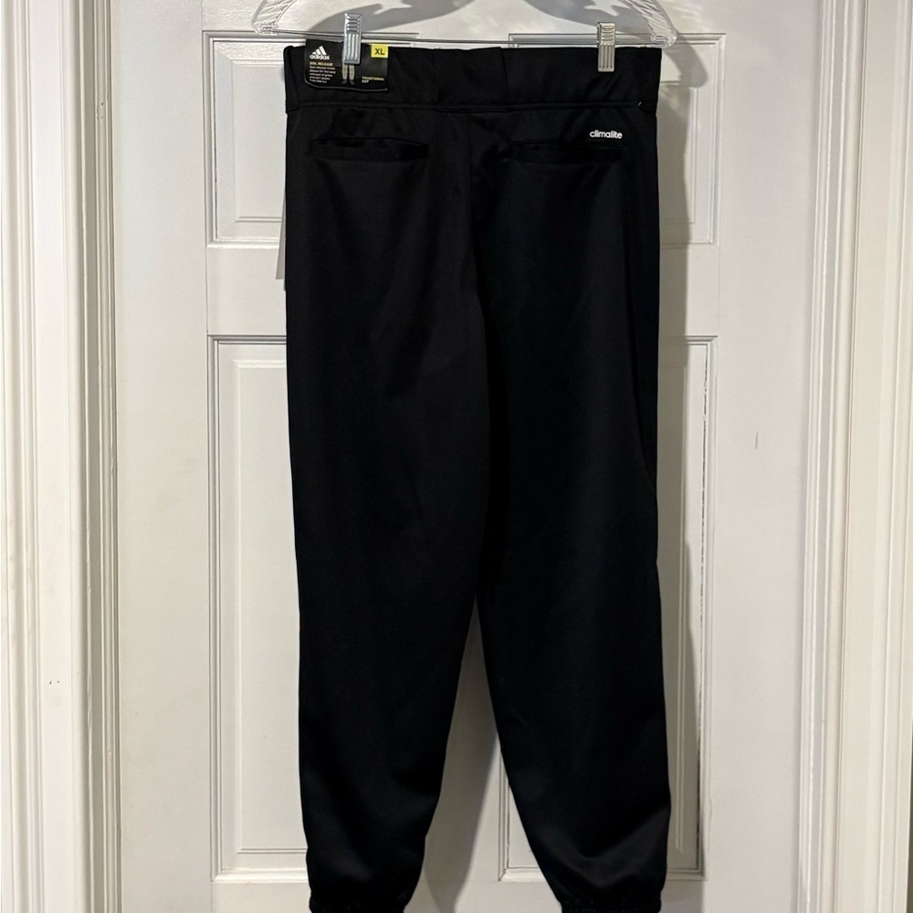 NWT Adidas Boys Black Baseball Pants XL Traditional Cut - Picture 4 of 11